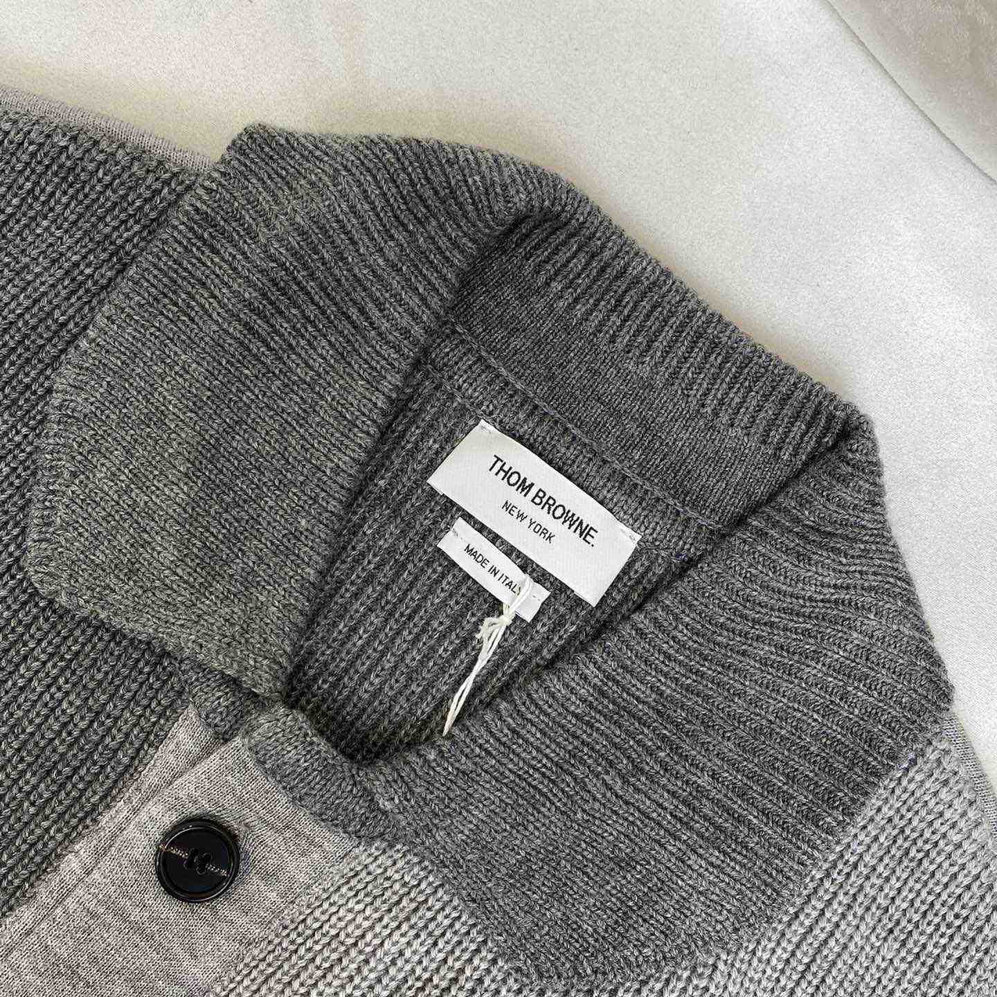 Thom Browne Fun-Mix Boiled Wool Stripe Workman's Jacket - DopestKickz