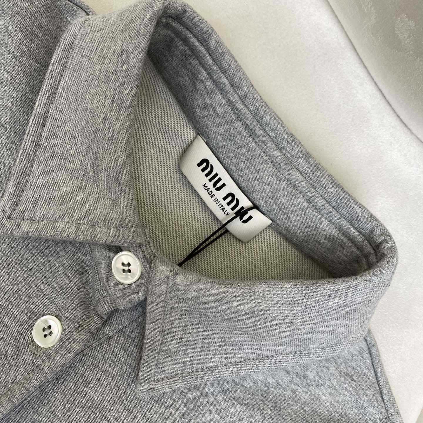 Miu Miu Cotton Fleece And Poplin Sweatshirt - DopestKickz