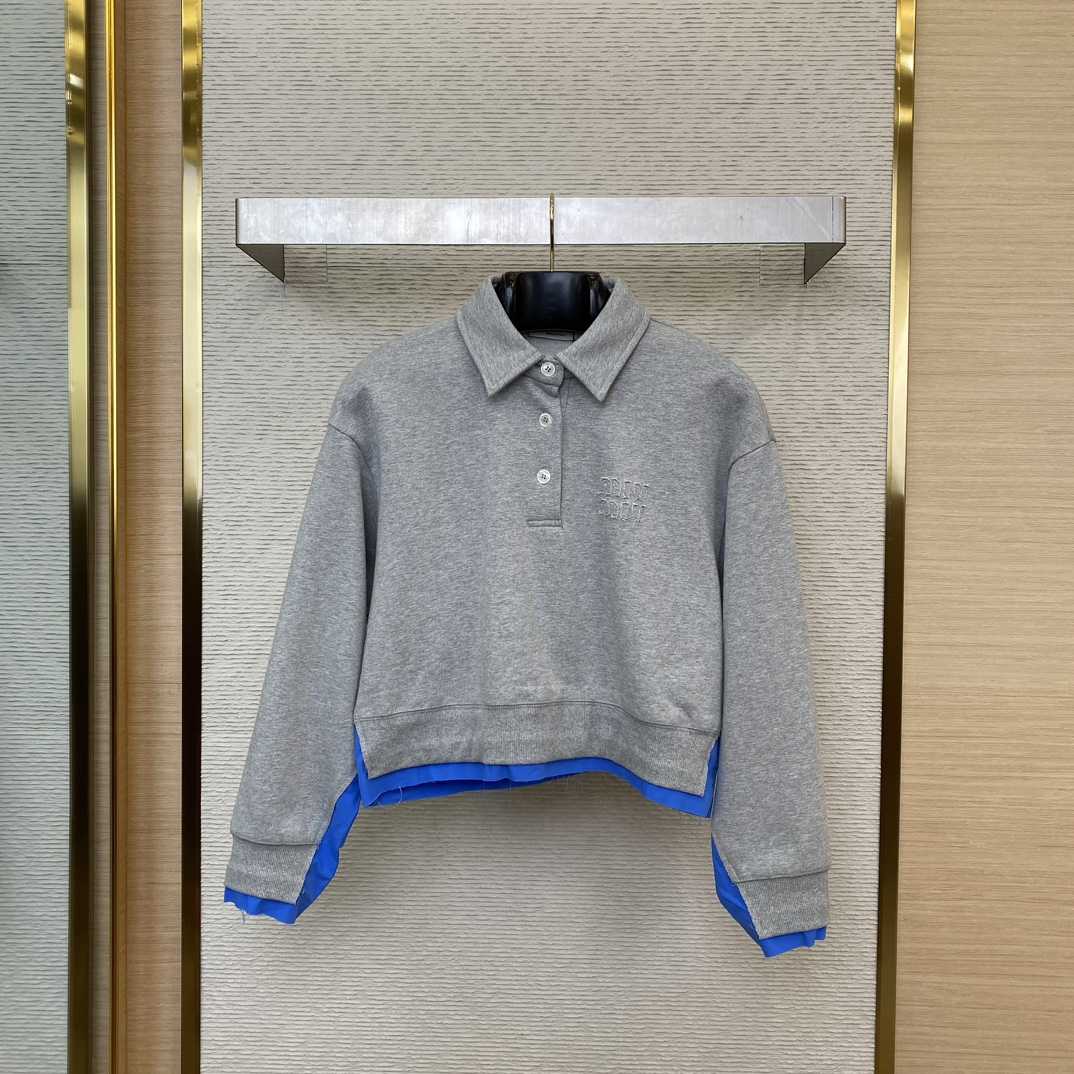 Miu Miu Cotton Fleece And Poplin Sweatshirt - DopestKickz