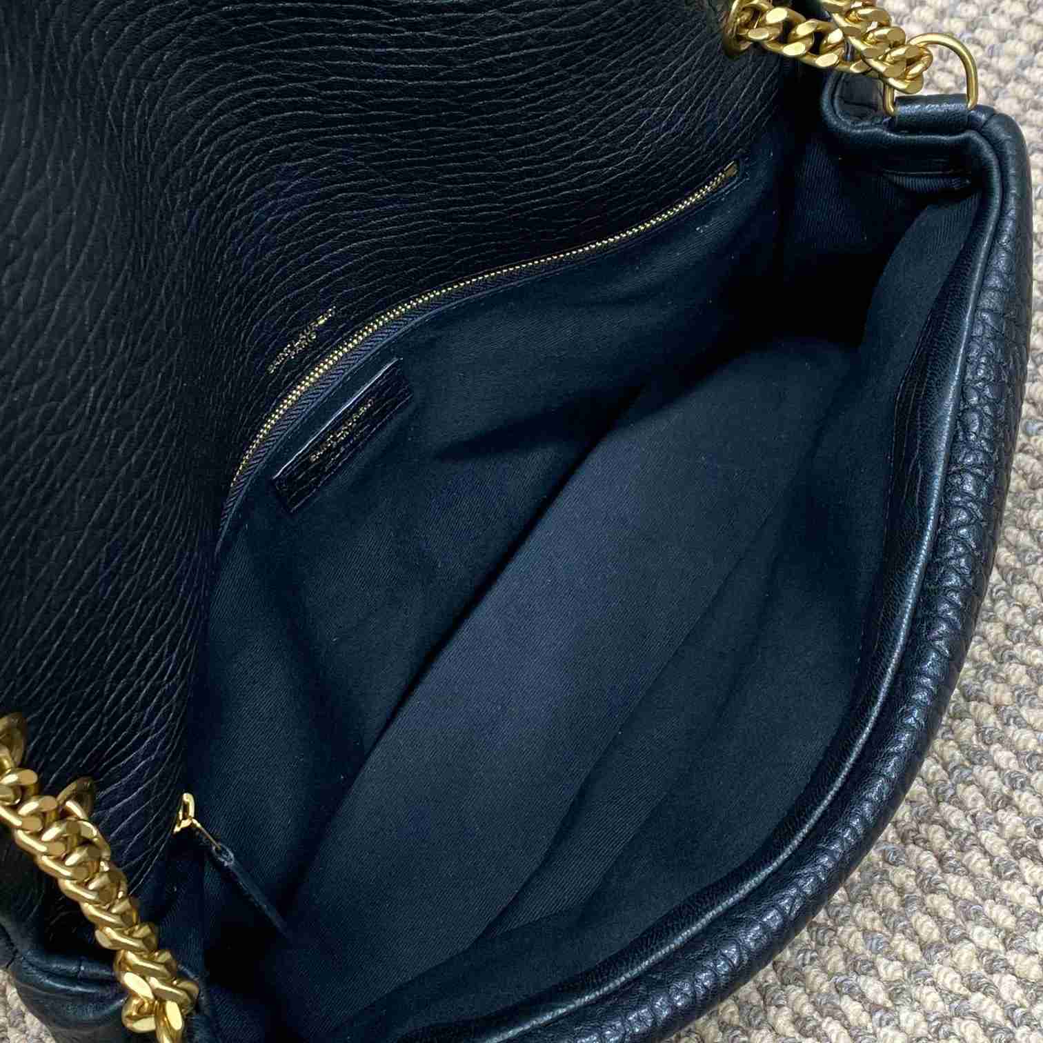 Saint Laurent Calypso Large In Grained Lambskin - DopestKickz