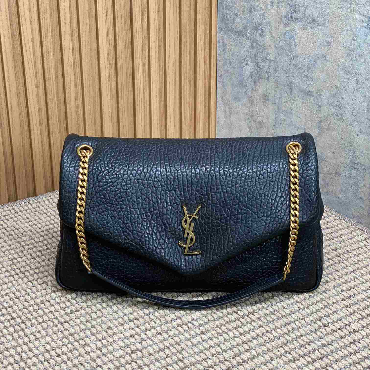 Saint Laurent Calypso Large In Grained Lambskin - DopestKickz