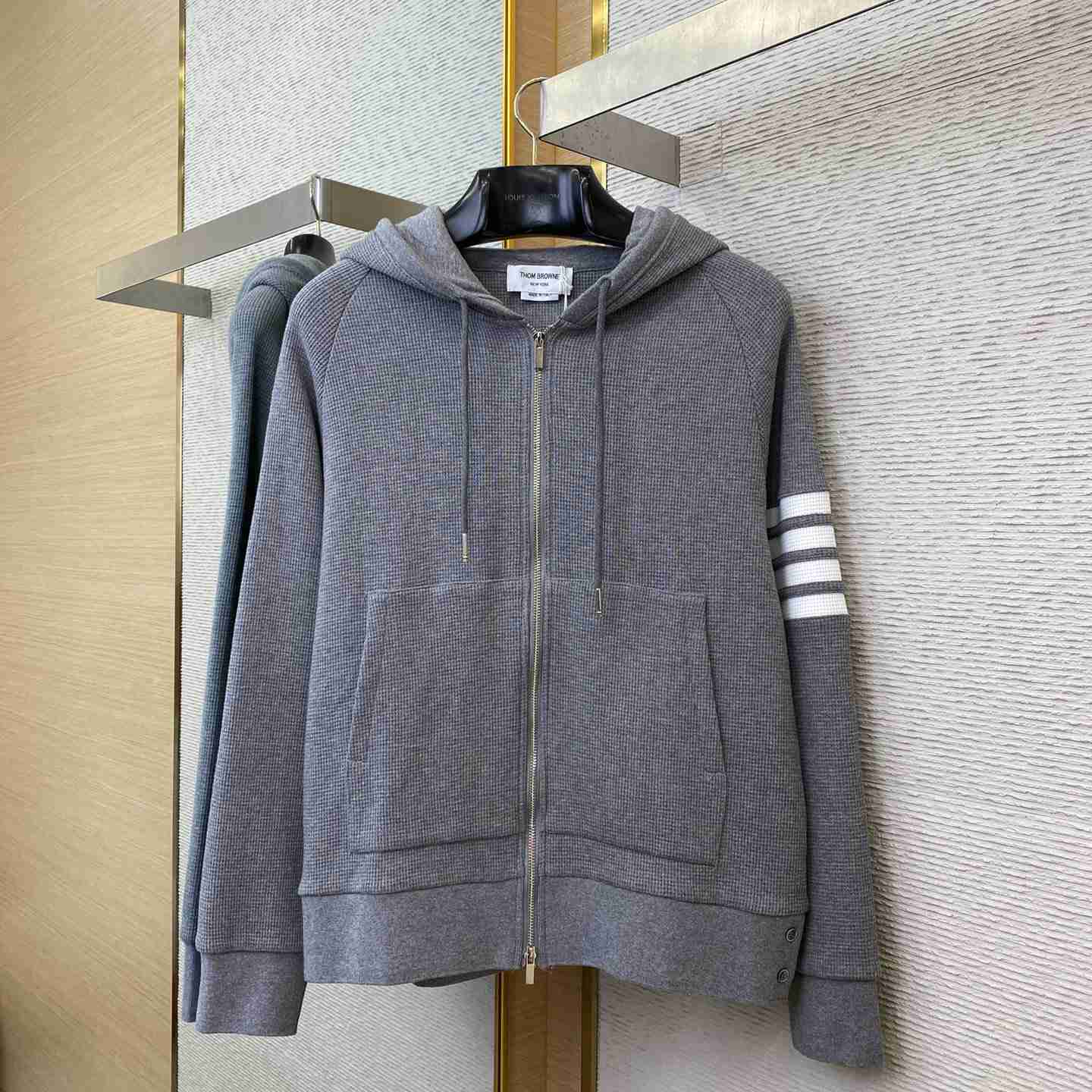 Thom Browne 4-Bar Zip-Up Cashmere Hoodie - DopestKickz