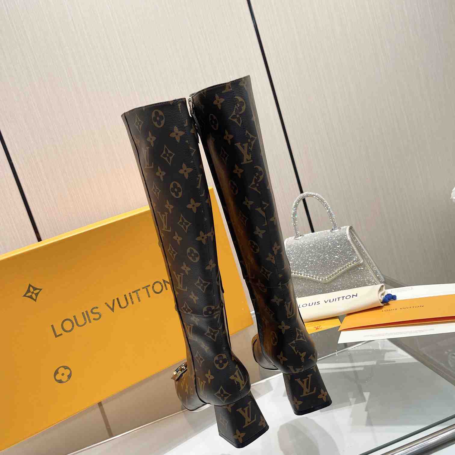 Louis Vuitton LV Checker High Boot - DopestKickz