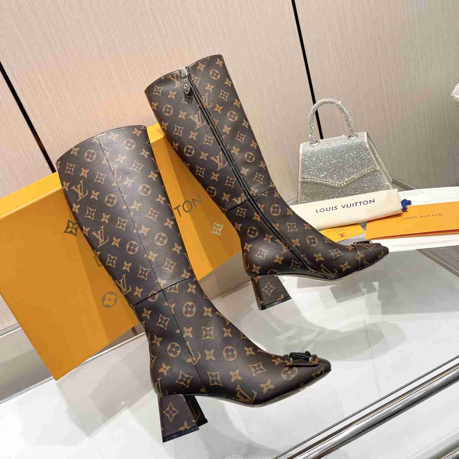 Louis Vuitton LV Checker High Boot - DopestKickz