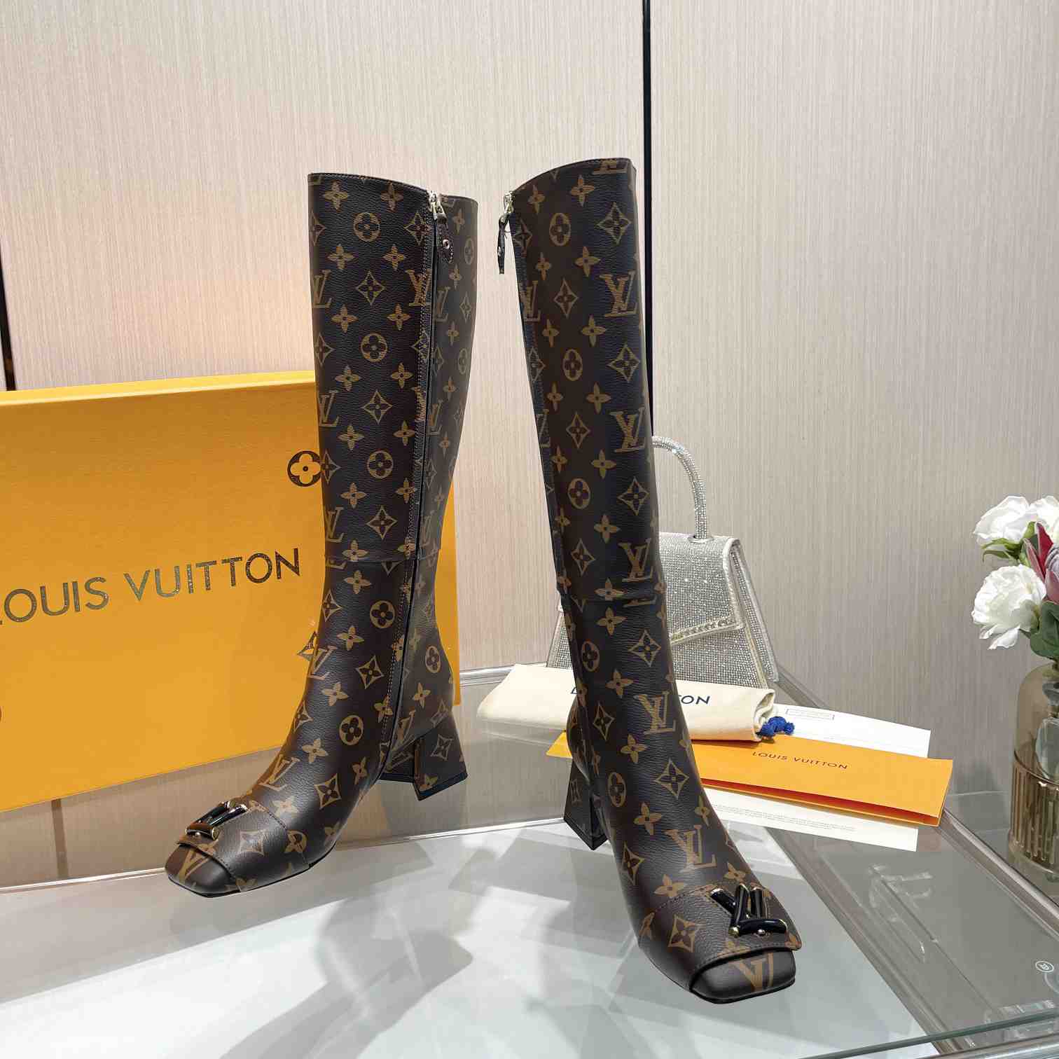 Louis Vuitton LV Checker High Boot - DopestKickz