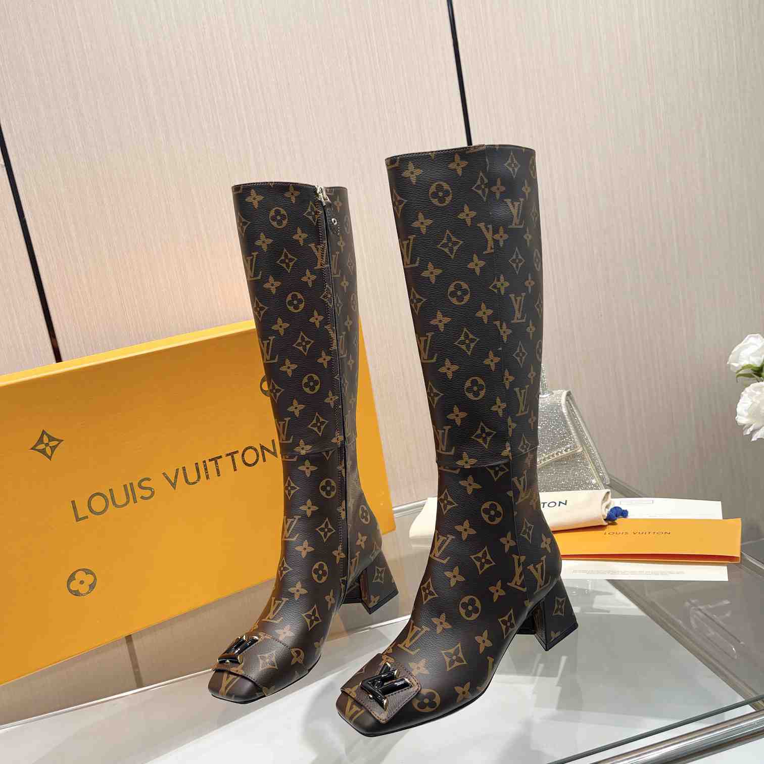 Louis Vuitton LV Checker High Boot - DopestKickz