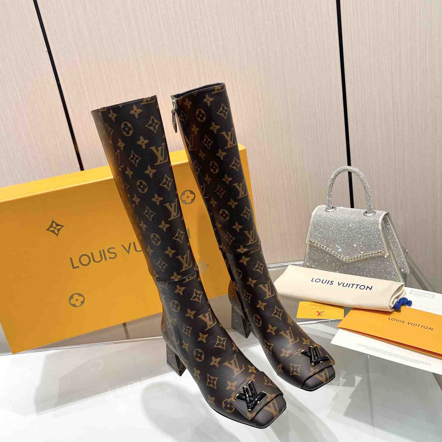 Louis Vuitton LV Checker High Boot - DopestKickz
