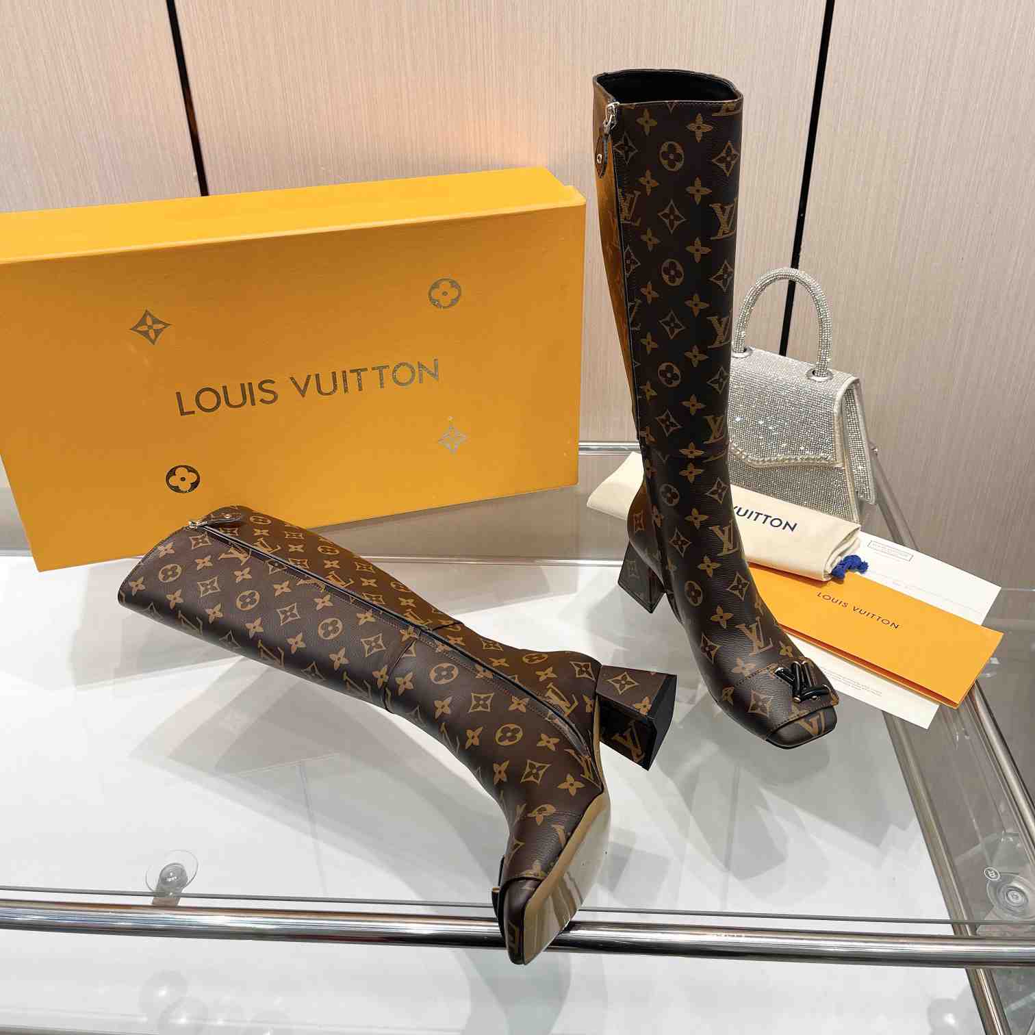 Louis Vuitton LV Checker High Boot - DopestKickz