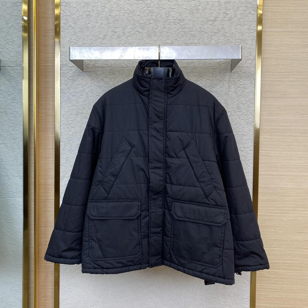 Balenciaga Logo-print Hooded Padded Jacket - DopestKickz