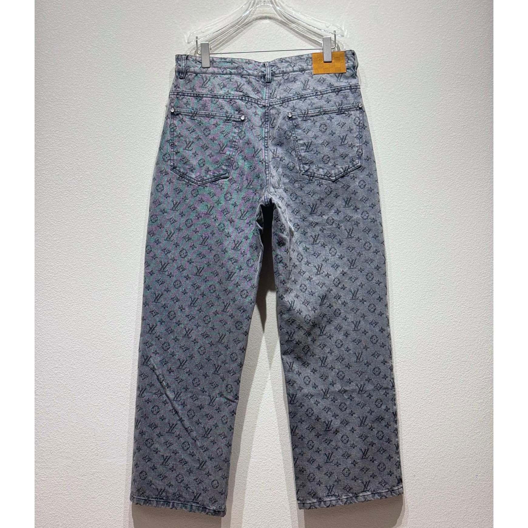 Louis Vuitton Monogram Jacquard Denim Skate Pants   - DopestKickz