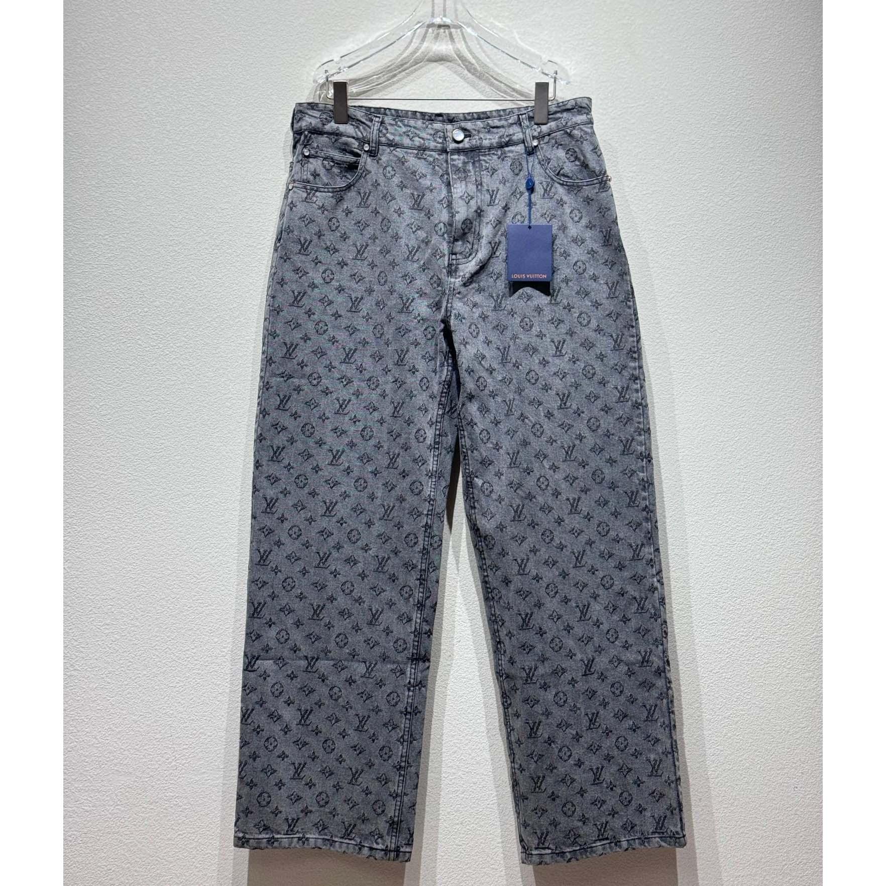 Louis Vuitton Monogram Jacquard Denim Skate Pants   - DopestKickz