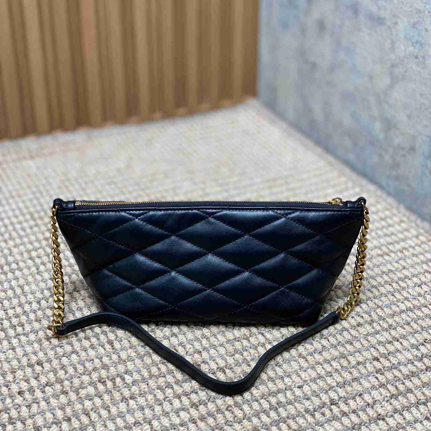 Saint Laurent Mini Bag In Quilted Lambskin - DopestKickz