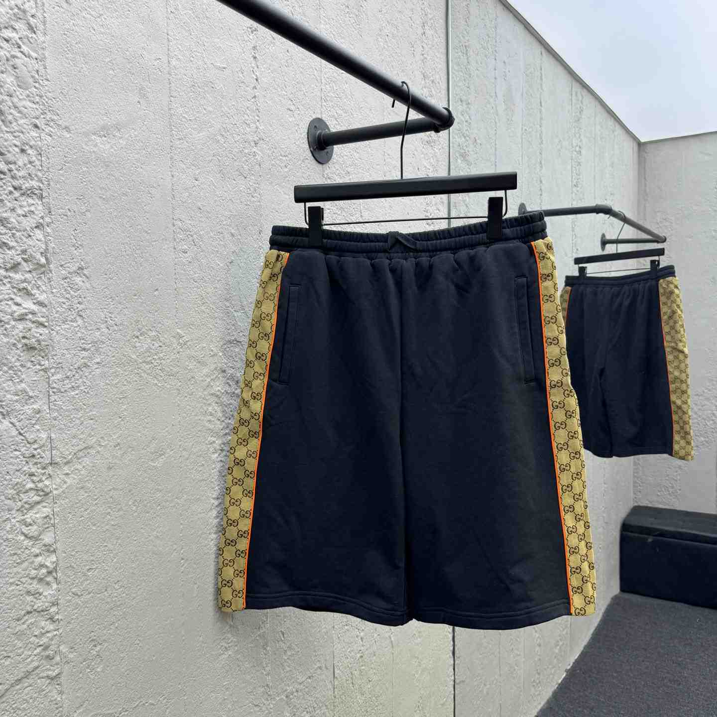 Gucci Cotton Jersey Shorts With GG Inserts - DopestKickz
