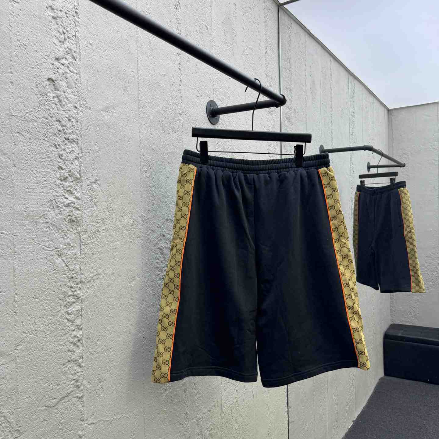 Gucci Cotton Jersey Shorts With GG Inserts - DopestKickz