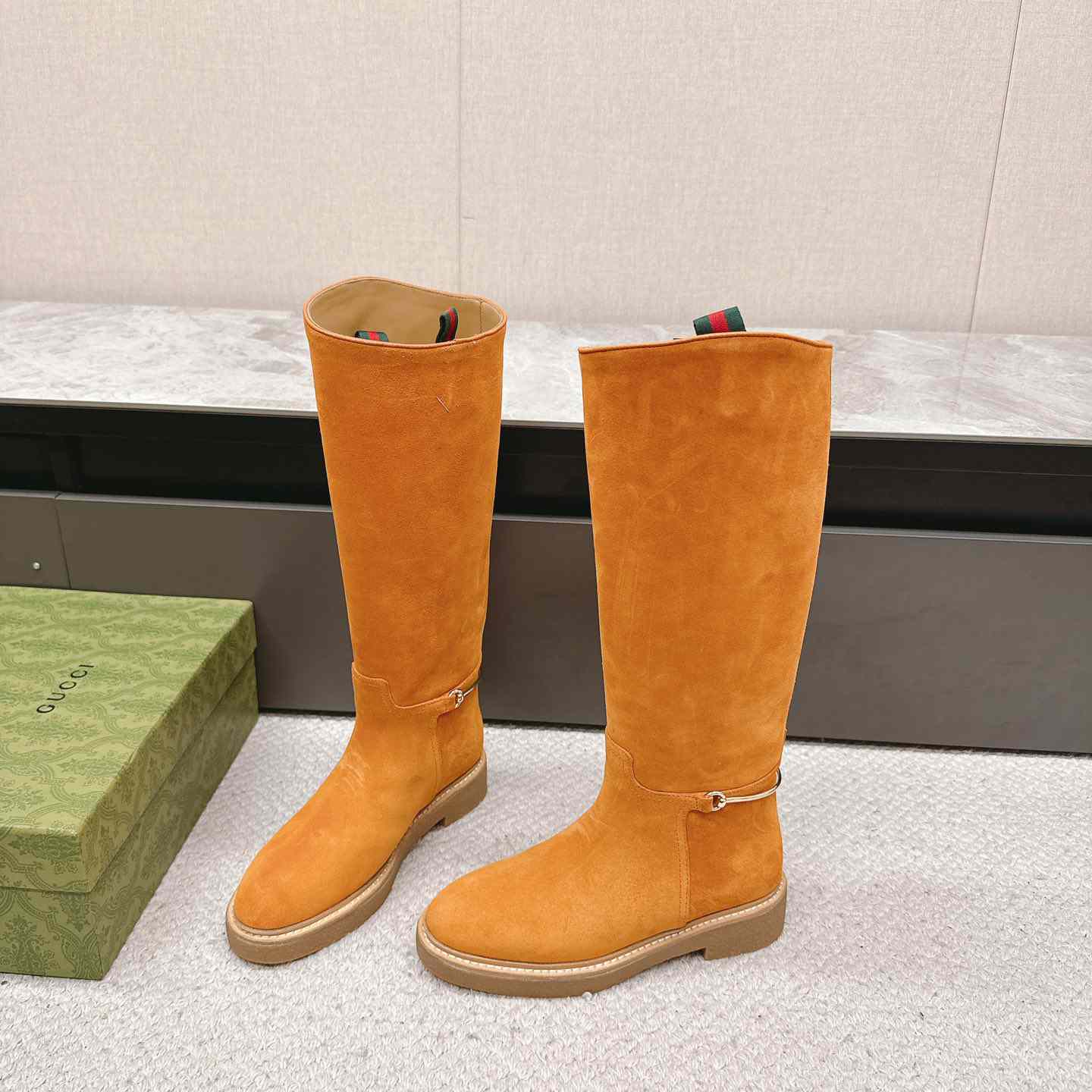 Gucci Women's Slim Horsebit Boot - DopestKickz