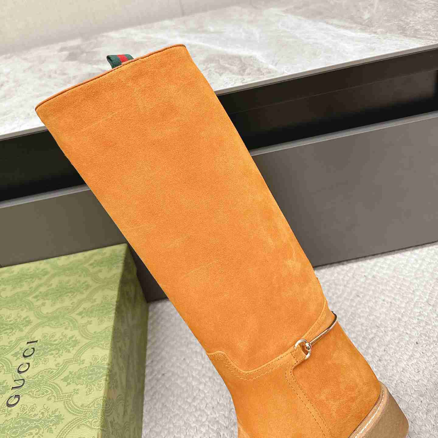 Gucci Women's Slim Horsebit Boot - DopestKickz