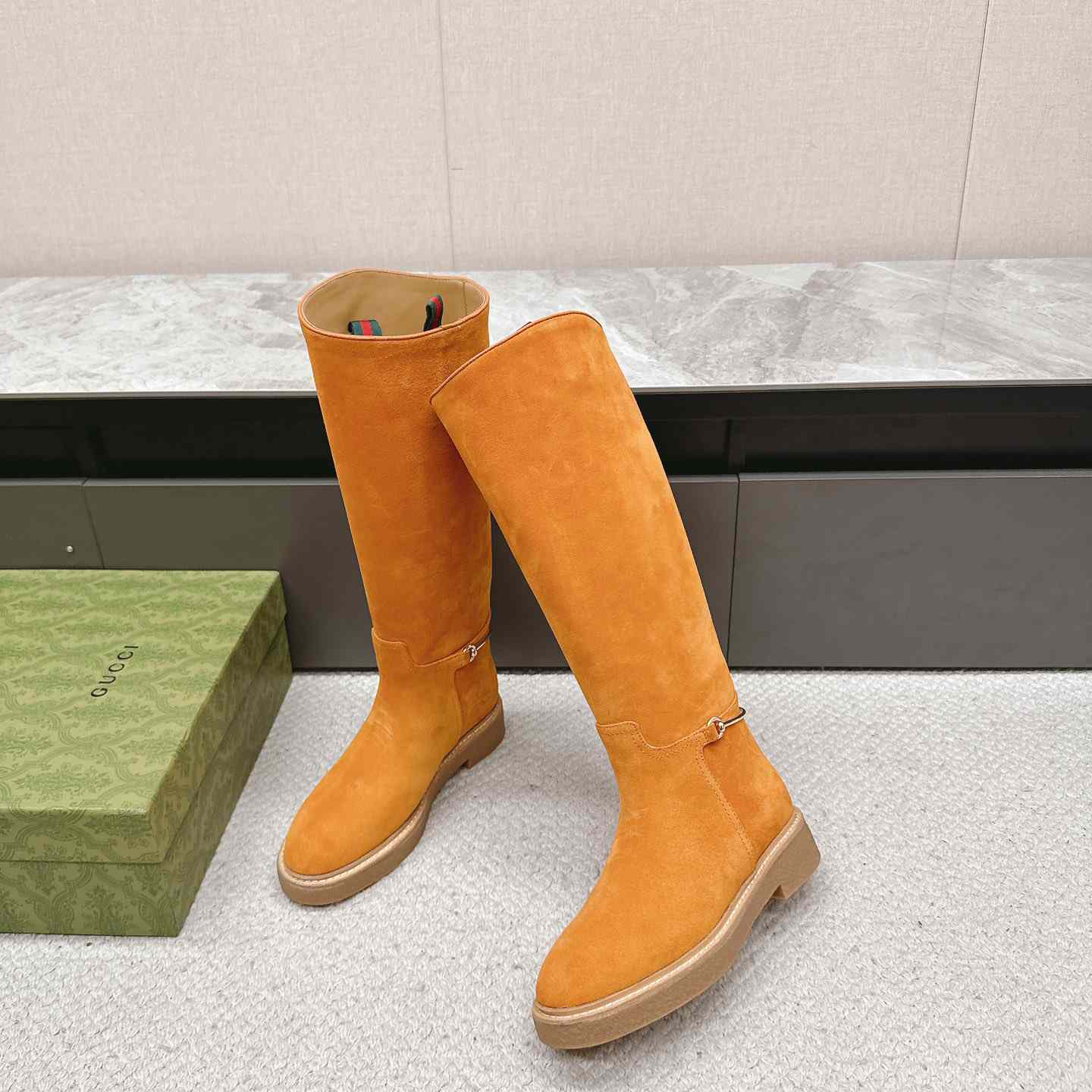 Gucci Women's Slim Horsebit Boot - DopestKickz