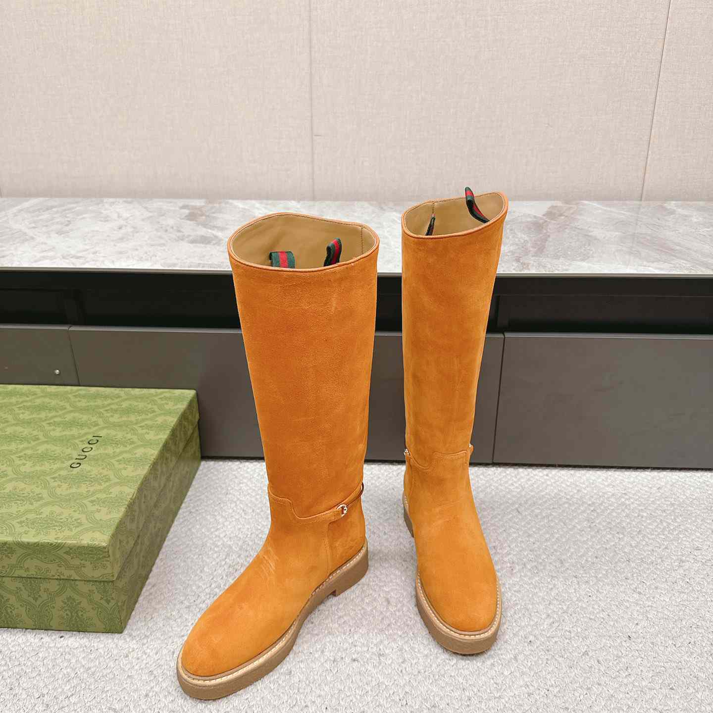 Gucci Women's Slim Horsebit Boot - DopestKickz
