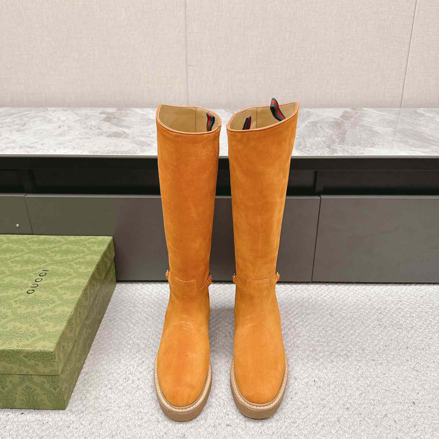Gucci Women's Slim Horsebit Boot - DopestKickz