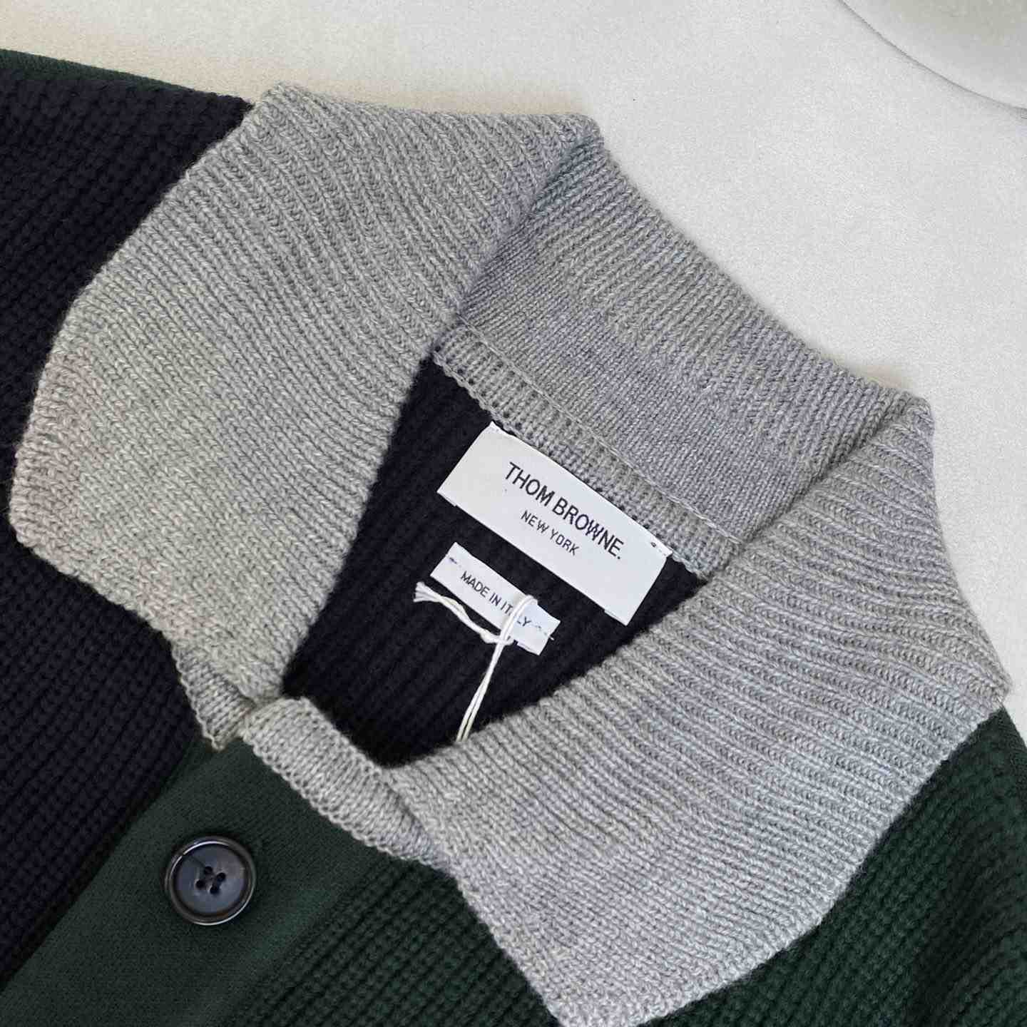 Thom Browne Fun-Mix Boiled Wool Stripe Workman's Jacket - DopestKickz