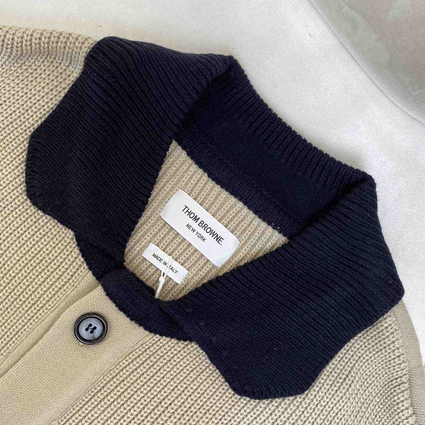 Thom Browne Fun-Mix Boiled Wool Stripe Workman's Jacket - DopestKickz