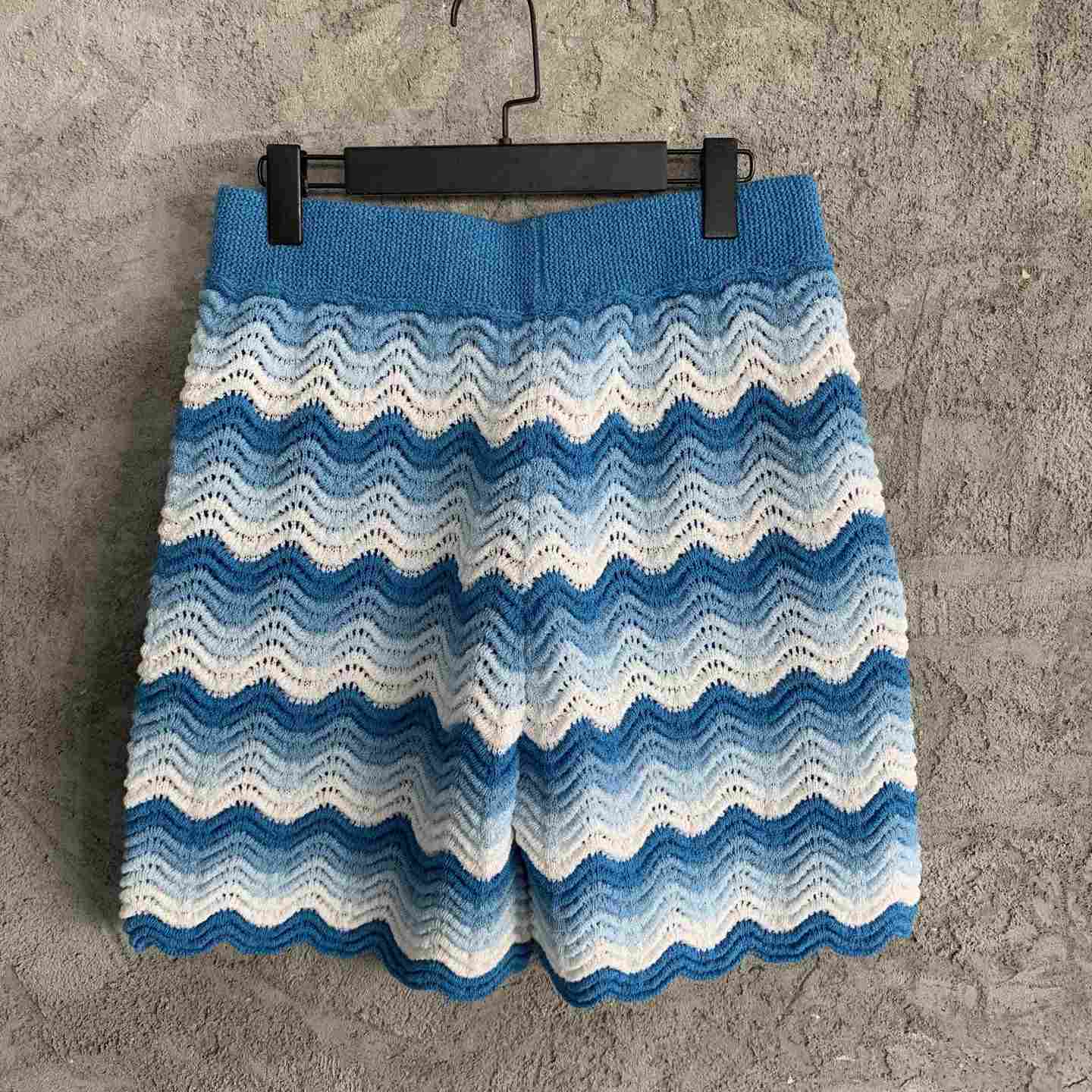 Casablanca Blue Wavy Shorts - DopestKickz