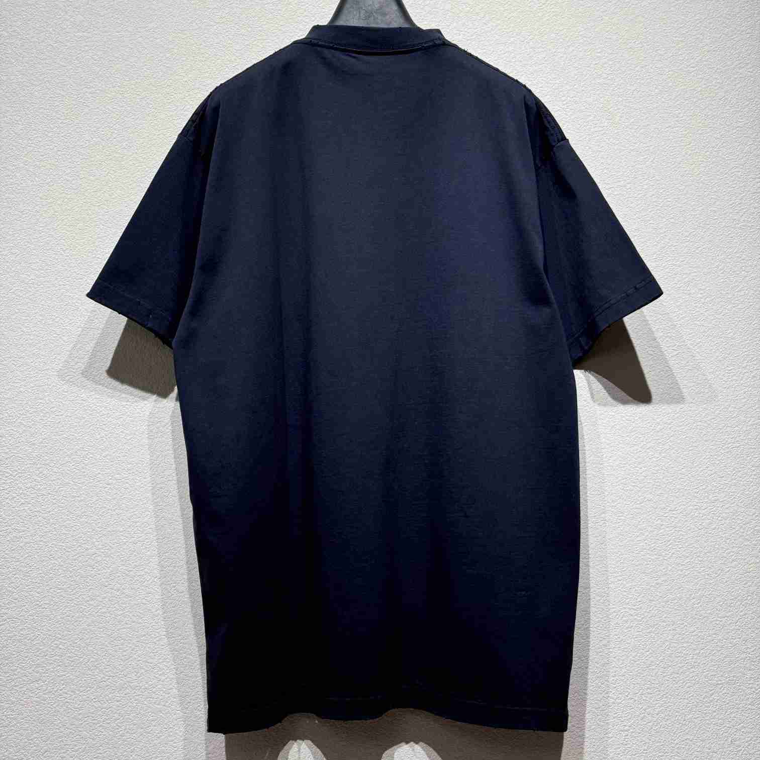 Balenciaga 3B Liquefied T-Shirt Oversized In Faded Black - DopestKickz