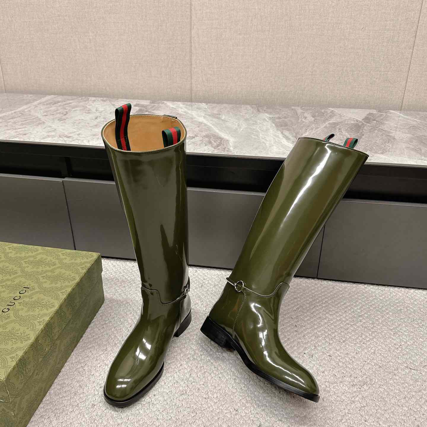 Gucci Women's Slim Horsebit Boot - DopestKickz