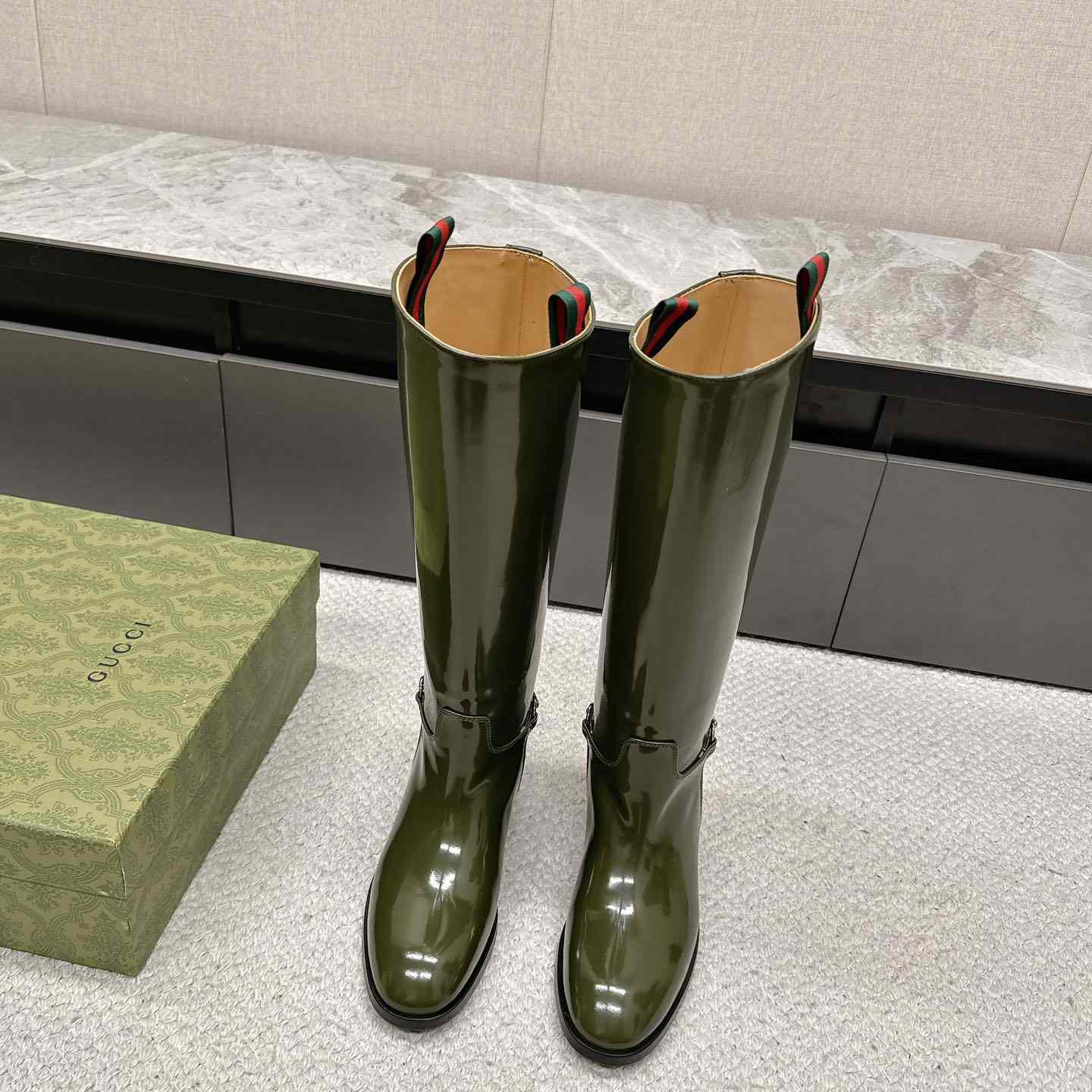 Gucci Women's Slim Horsebit Boot - DopestKickz