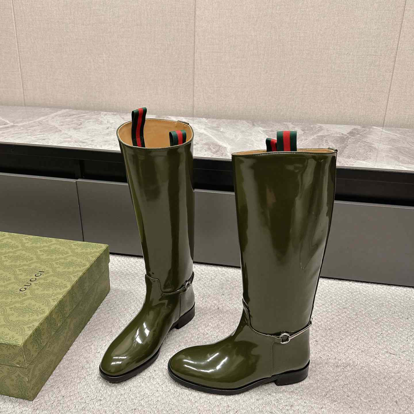 Gucci Women's Slim Horsebit Boot - DopestKickz