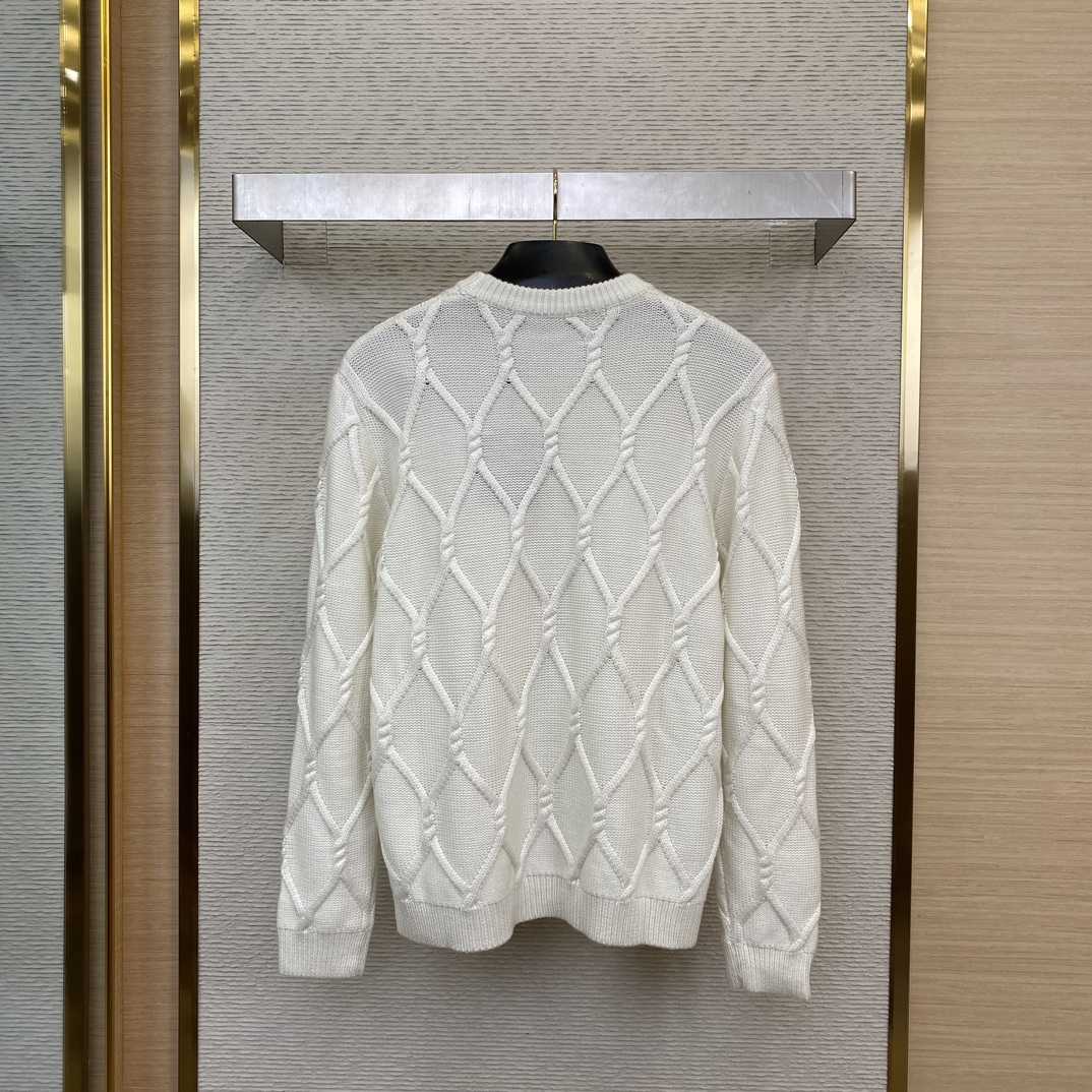 Louis Vuitton Embellished Cable Knit Wool Blend Pullover   - DopestKickz