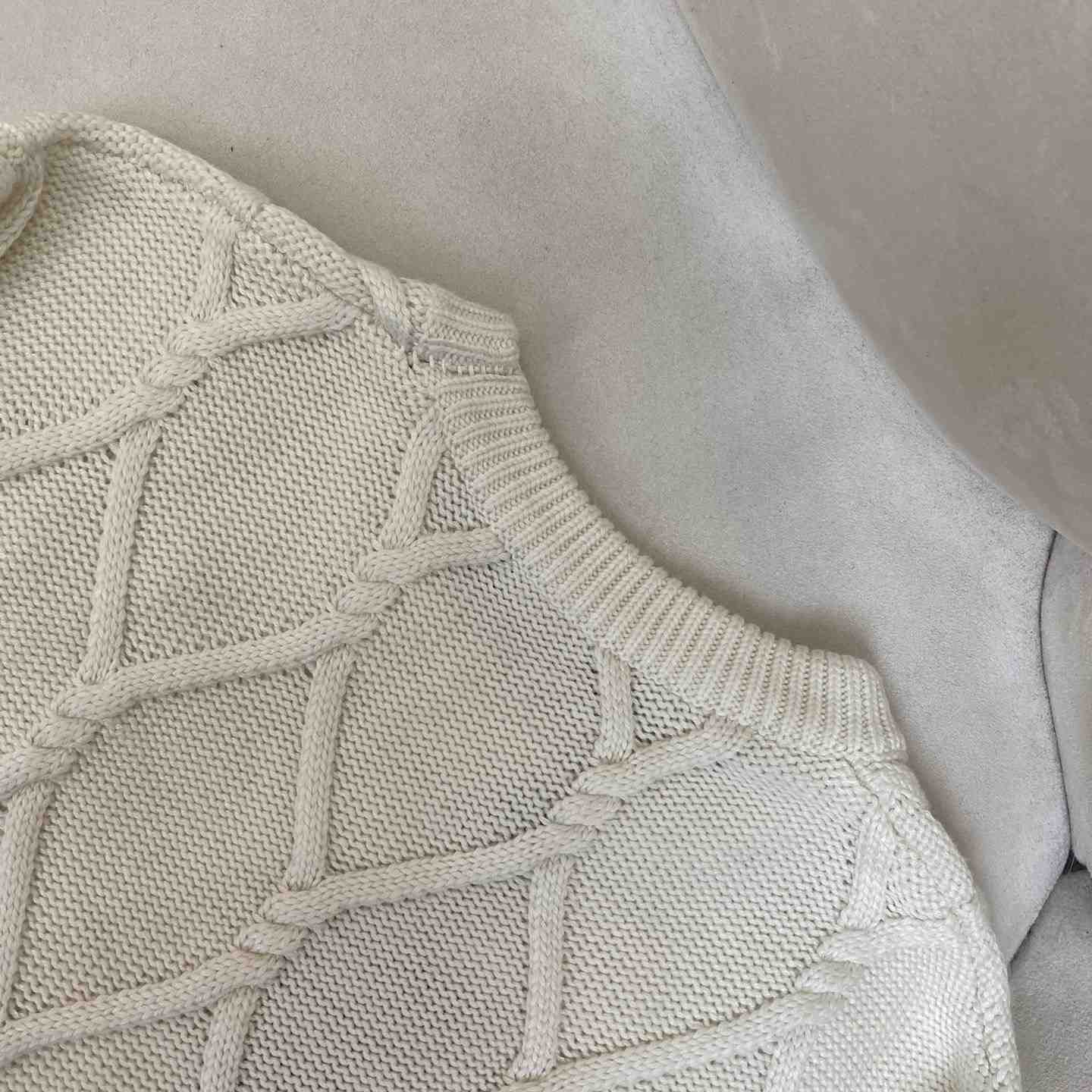 Louis Vuitton Embellished Cable Knit Wool Blend Pullover   - DopestKickz