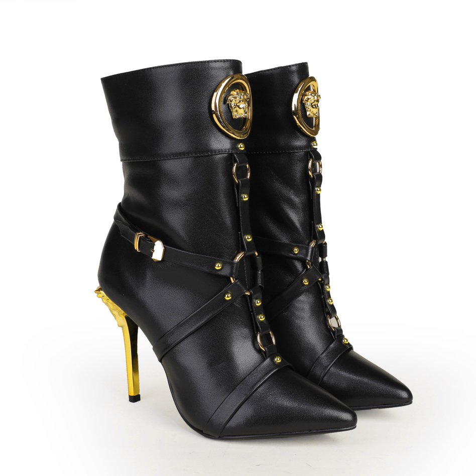 Versace Leather Ankle Boots - DopestKickz
