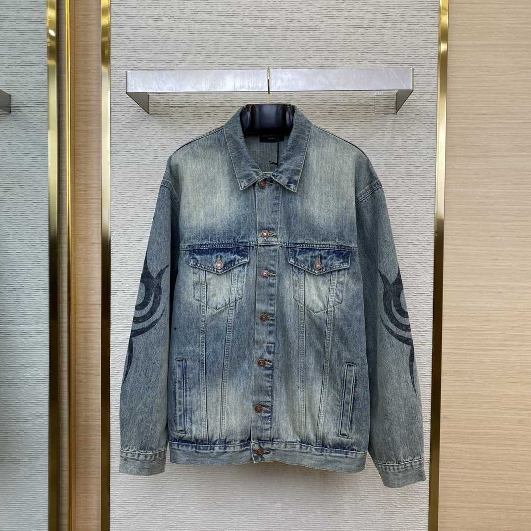 Balenciaga Y2K Oversized Jacket In Light Blue - DopestKickz