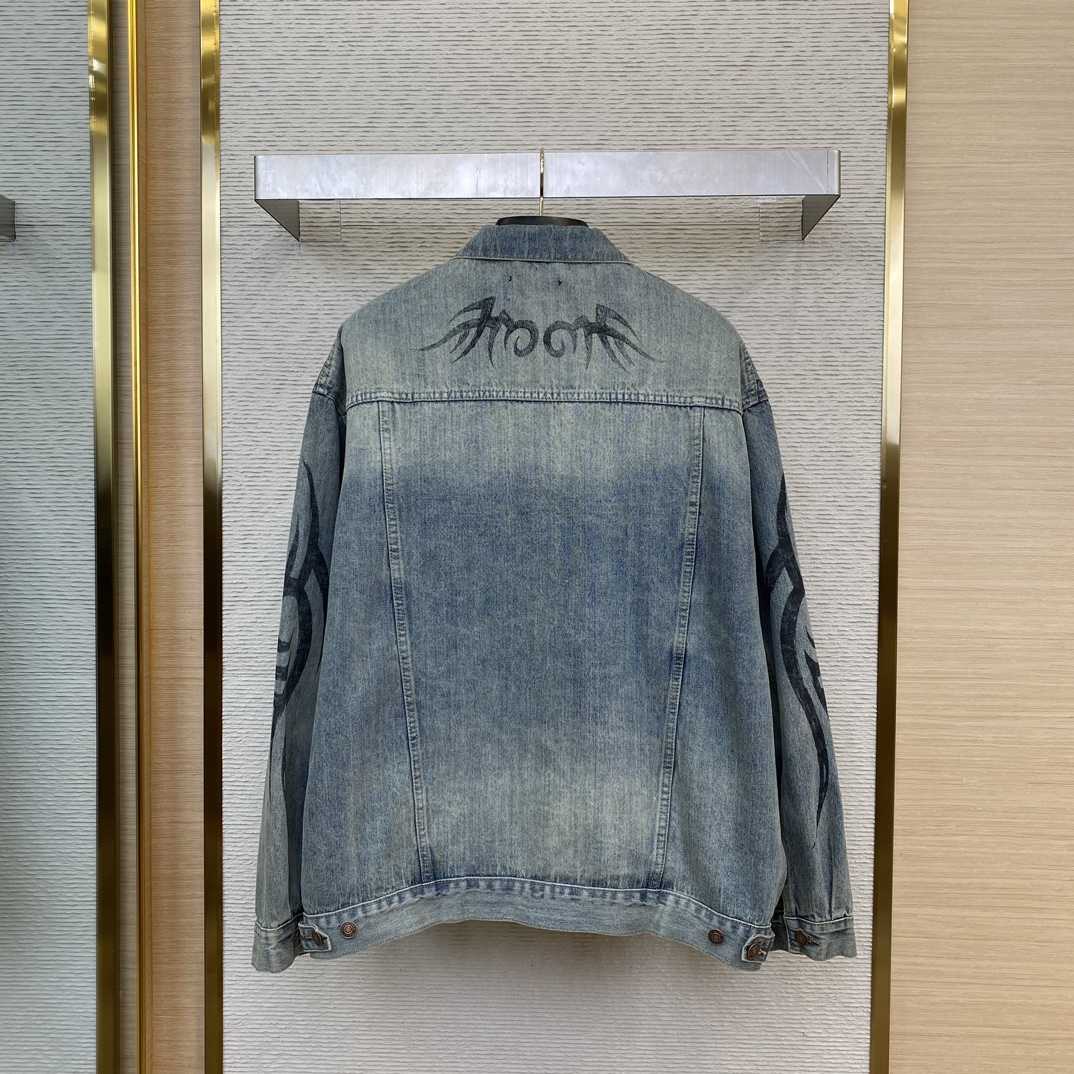 Balenciaga Y2K Oversized Jacket In Light Blue - DopestKickz