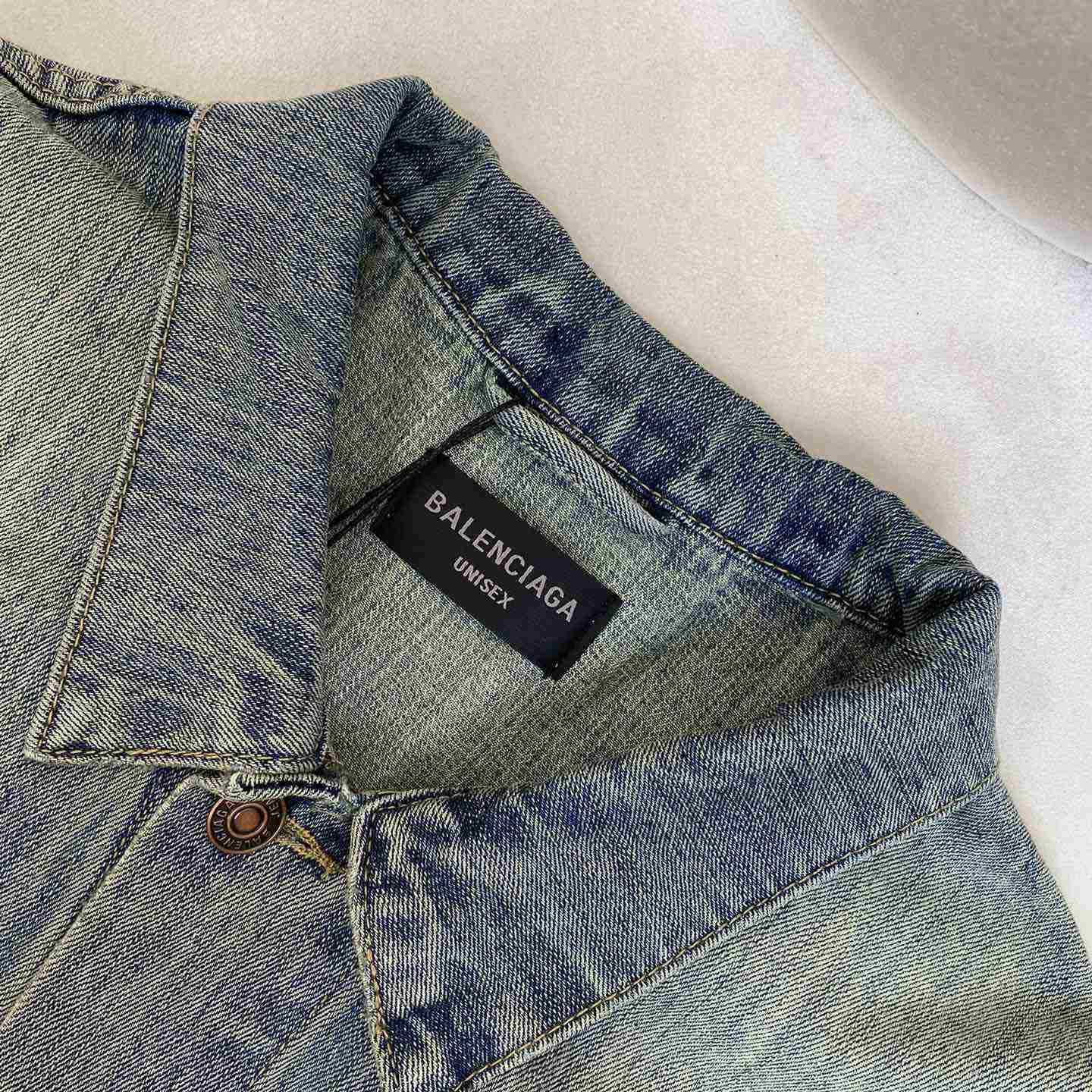 Balenciaga Y2K Oversized Jacket In Light Blue - DopestKickz