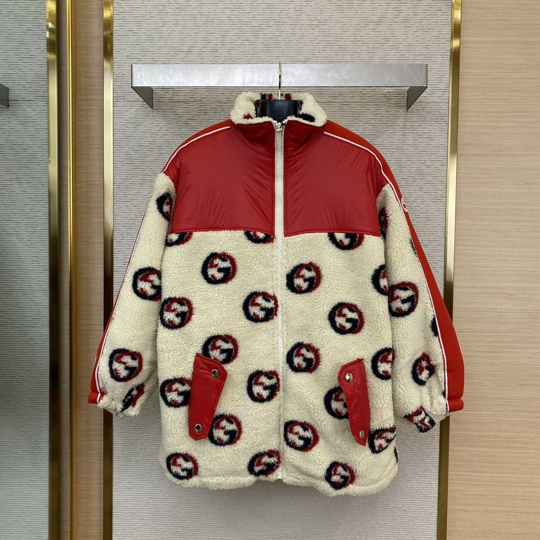 Gucci GG Wool Fleece Jacquard Zip Jacket - DopestKickz