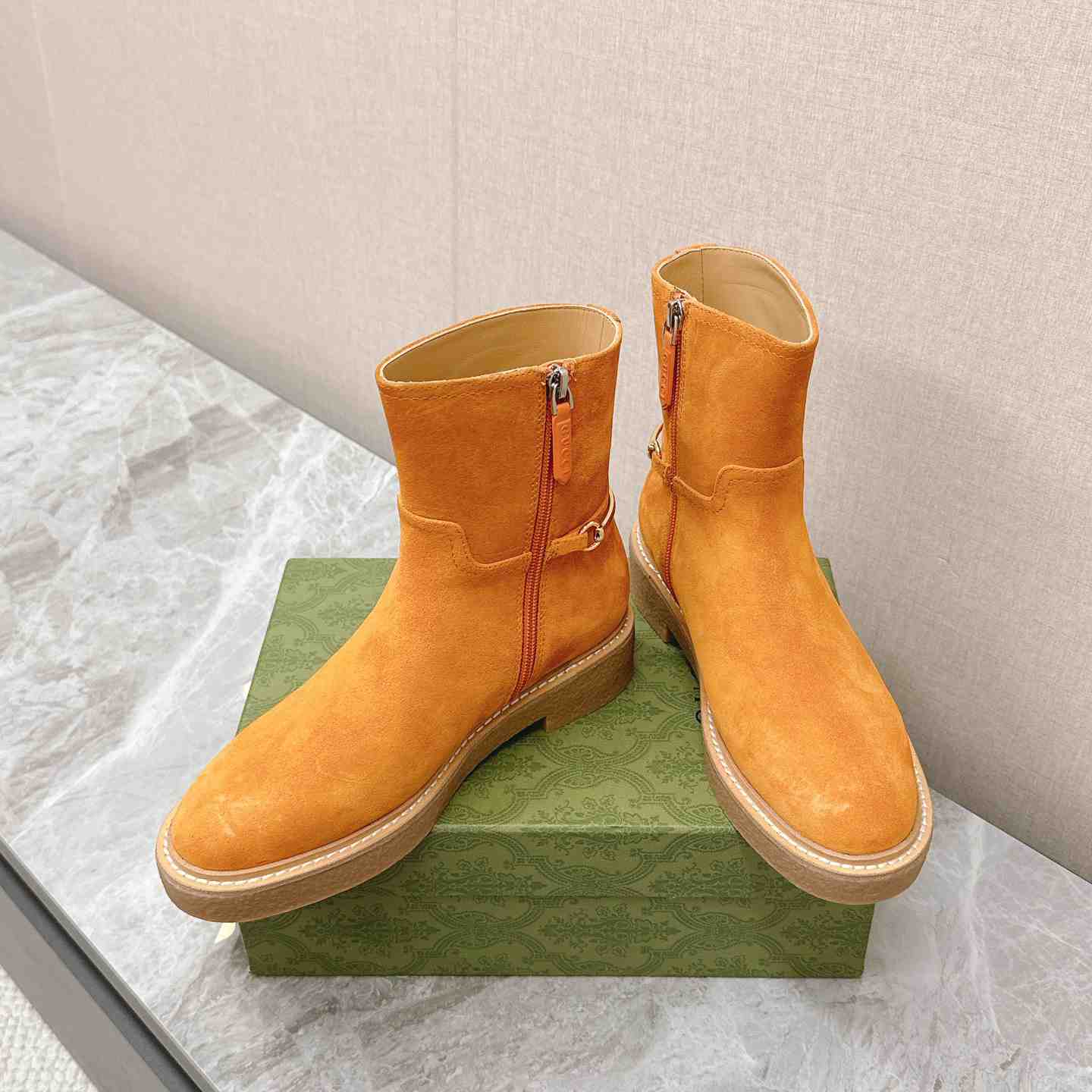 Gucci Women's Slim Horsebit Ankle Boot - DopestKickz