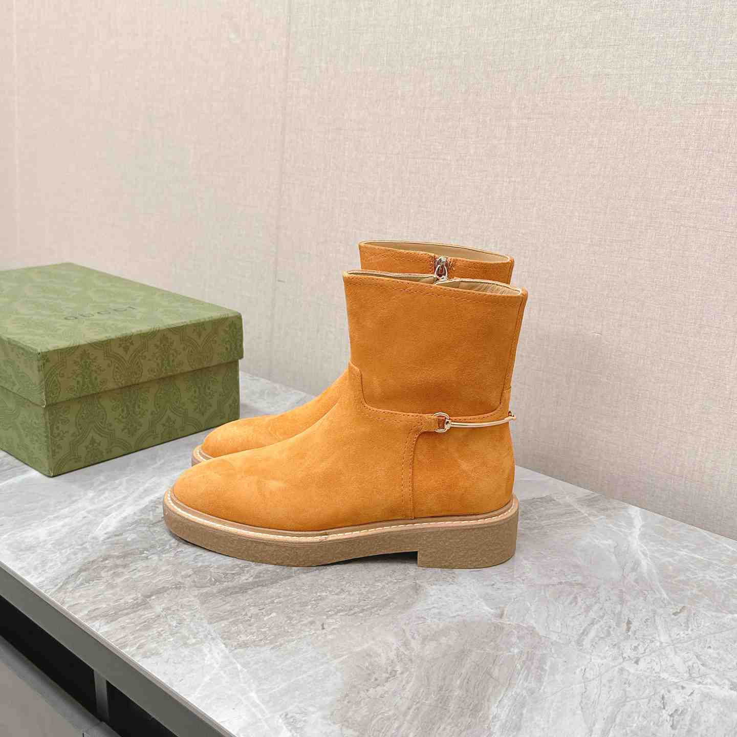 Gucci Women's Slim Horsebit Ankle Boot - DopestKickz
