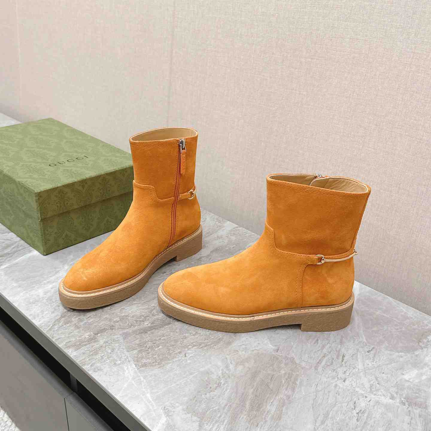 Gucci Women's Slim Horsebit Ankle Boot - DopestKickz