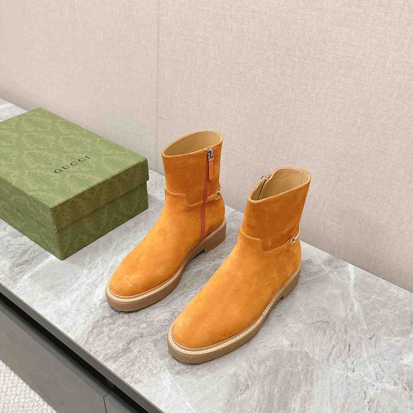 Gucci Women's Slim Horsebit Ankle Boot - DopestKickz