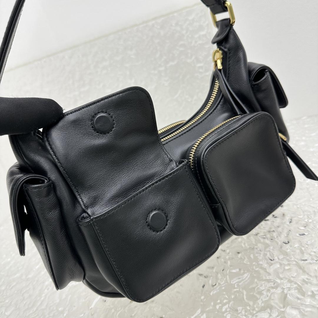 Miu Miu Nappa Leather Pocket Bag (21-12-6cm) - DopestKickz