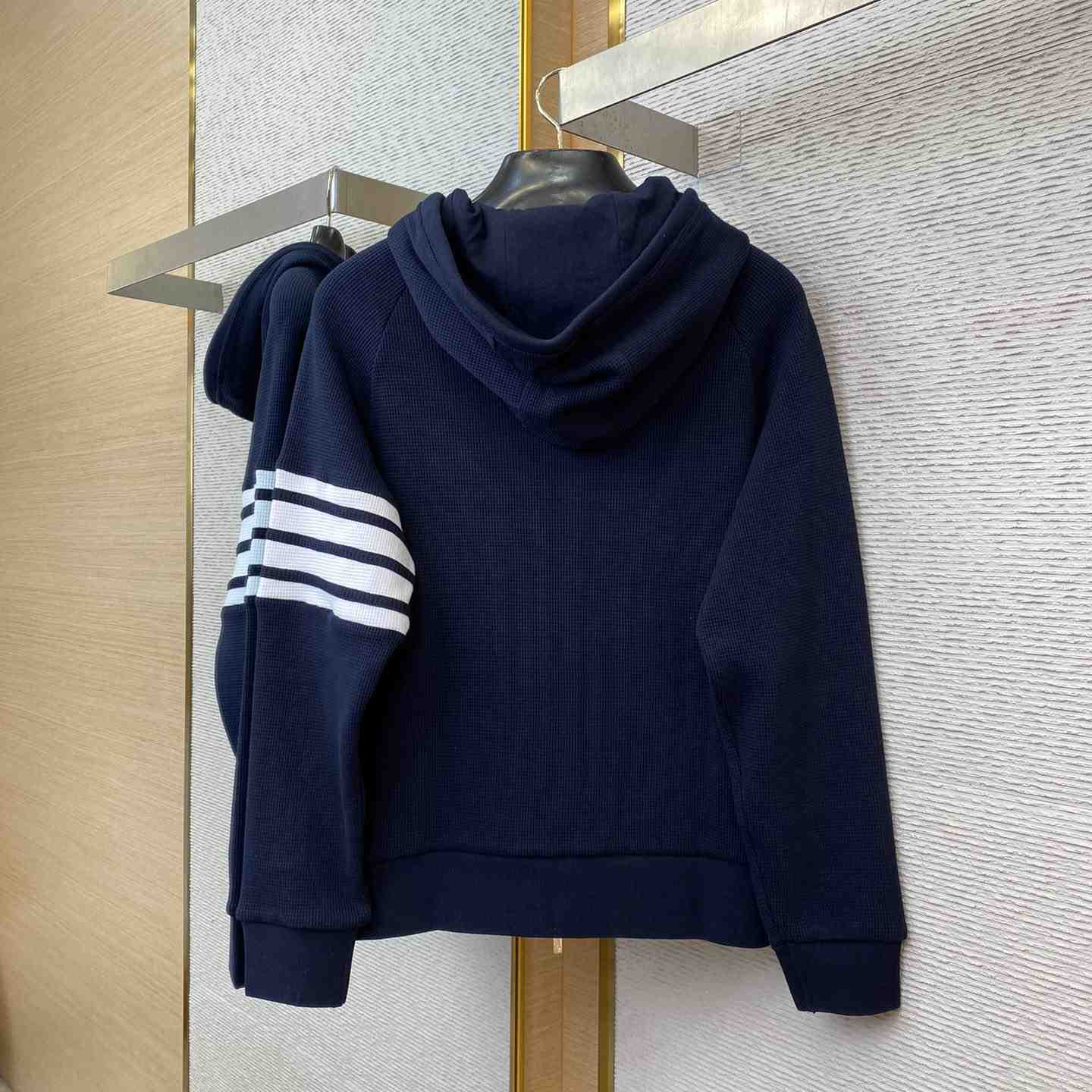 Thom Browne 4-Bar Zip-Up Cashmere Hoodie - DopestKickz