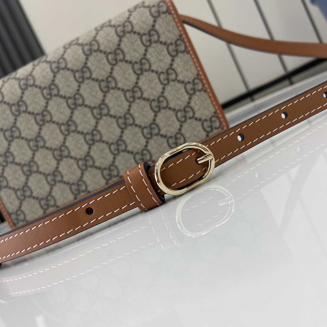 Gucci GG Emblem Super Mini Shoulder Bag - DopestKickz