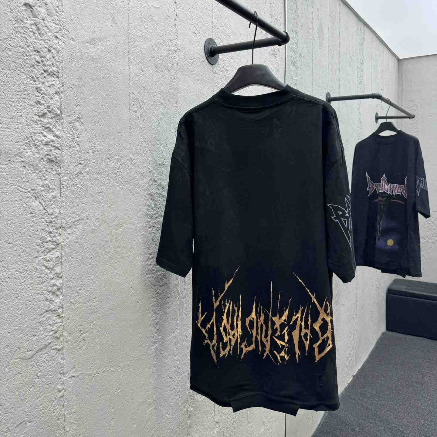 Balenciaga Paris Moon Upside Down T-Shirt Oversized In Black - DopestKickz