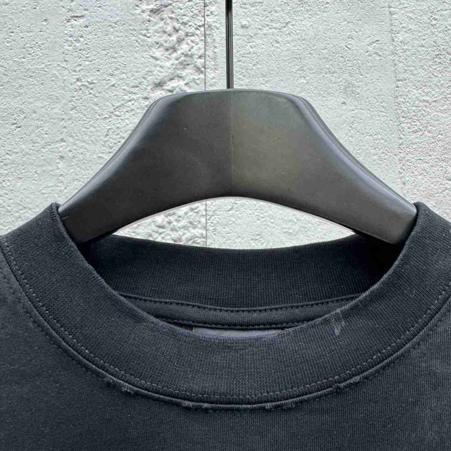 Balenciaga Paris Moon Upside Down T-Shirt Oversized In Black - DopestKickz