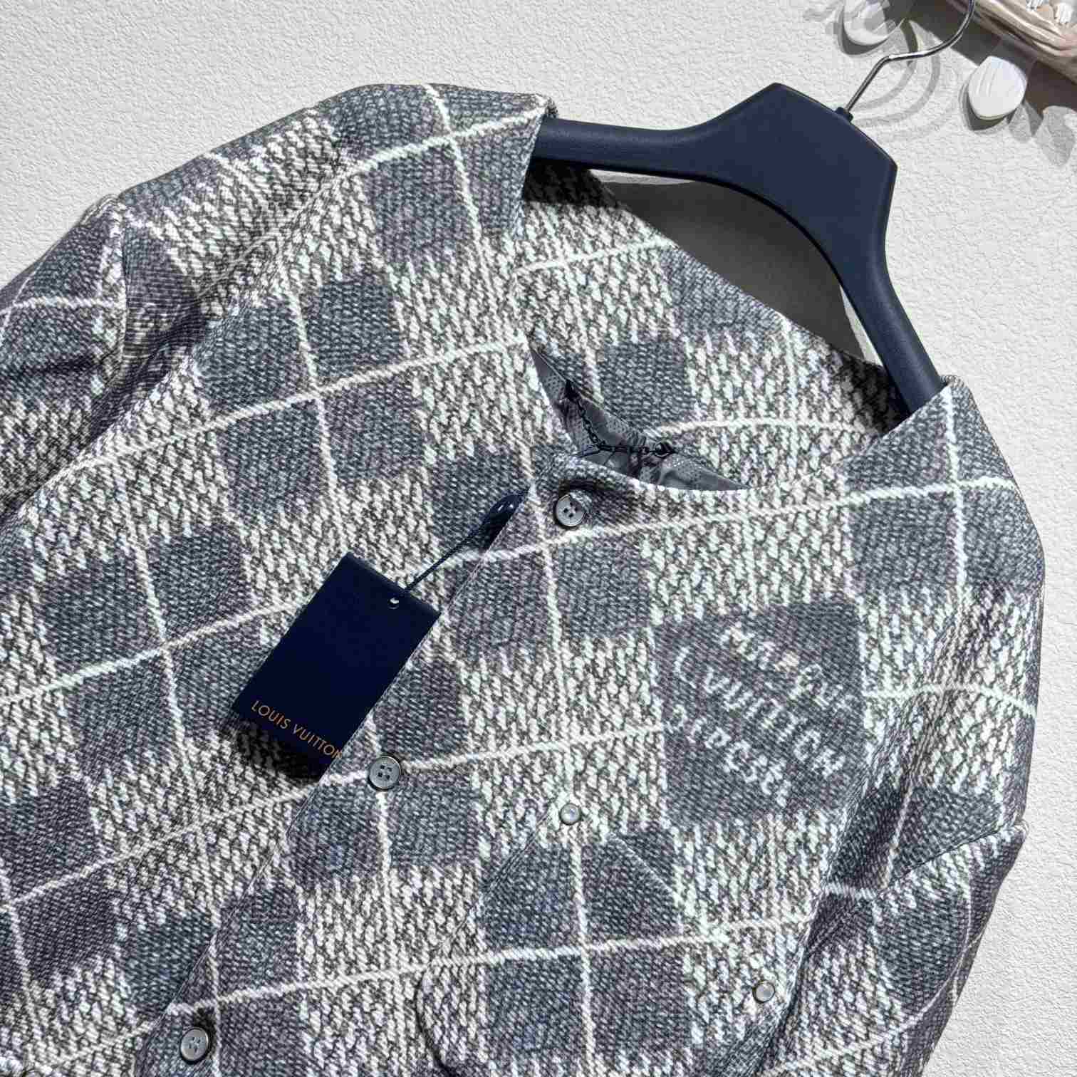 Louis Vuitton Chic Collarless Wool Jacket   1AGIZY - DopestKickz