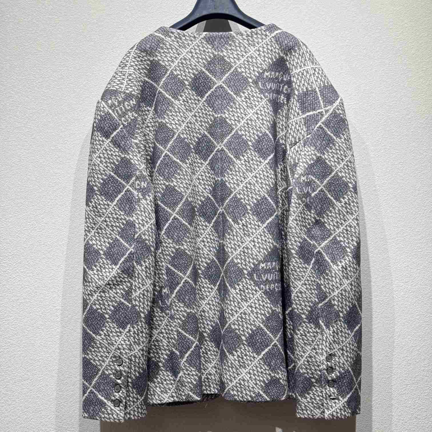 Louis Vuitton Chic Collarless Wool Jacket   1AGIZY - DopestKickz