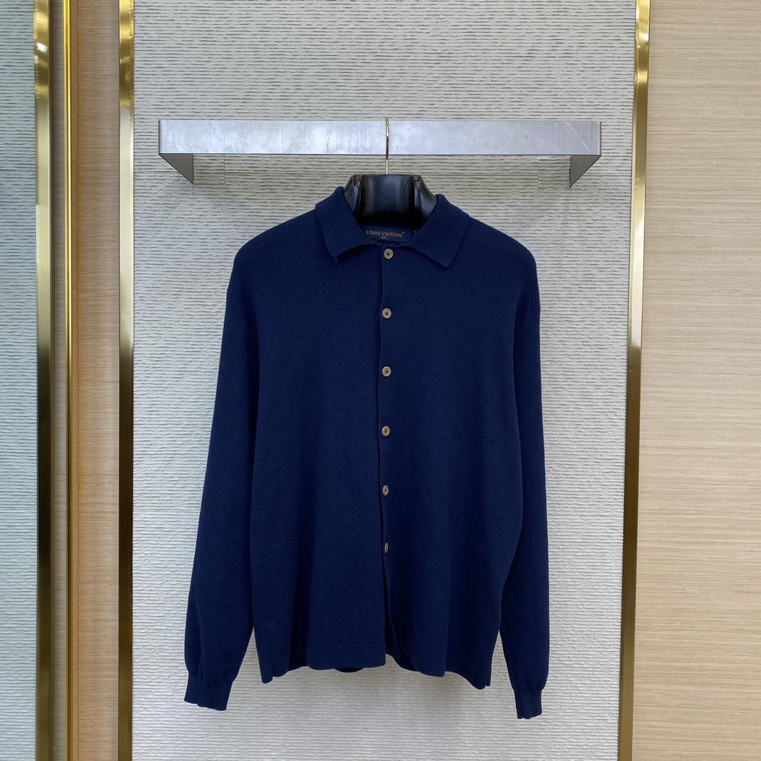 Louis Vuitton Monogram Pointelle Cotton Overshirt - DopestKickz