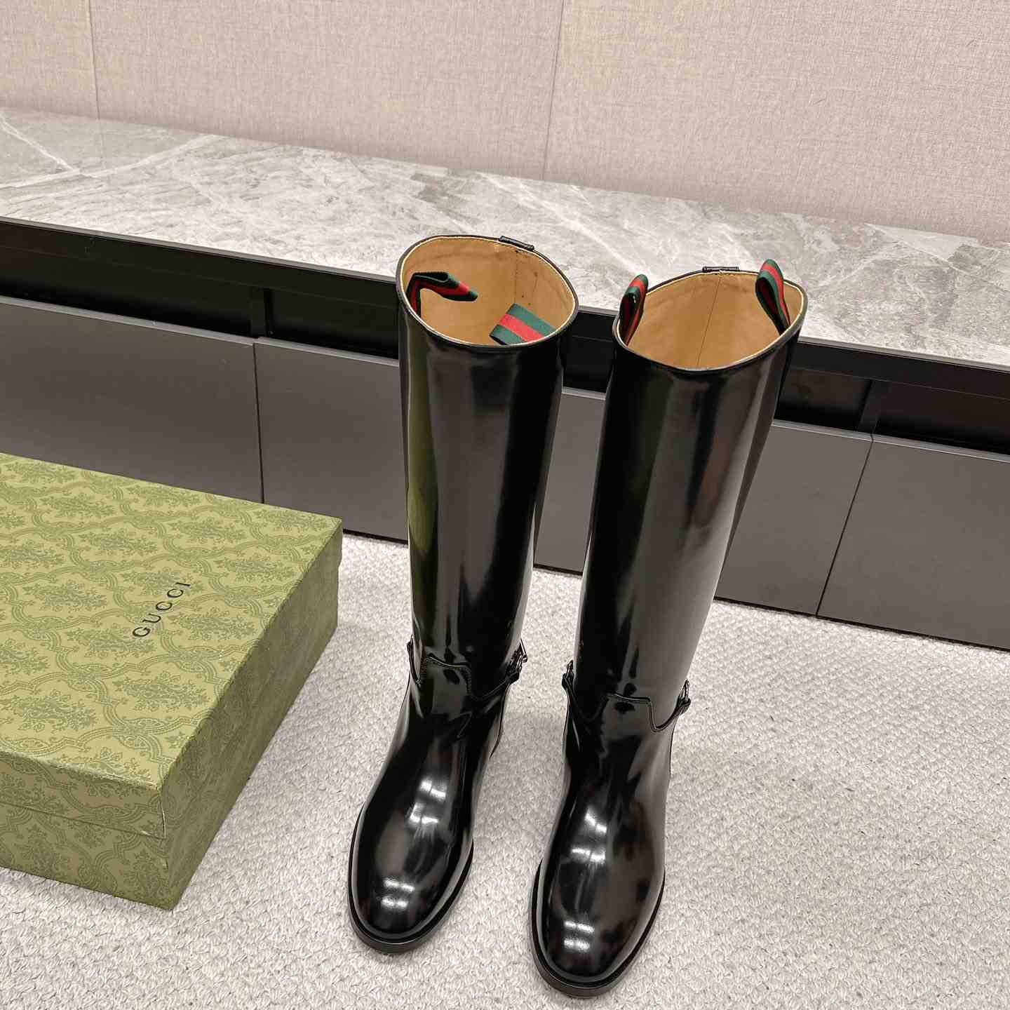 Gucci Women's Slim Horsebit Boot - DopestKickz